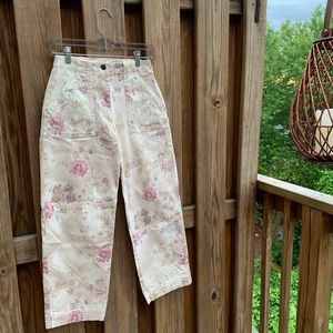 J Jill Canvas Petite Patterned Pants Sz 2P